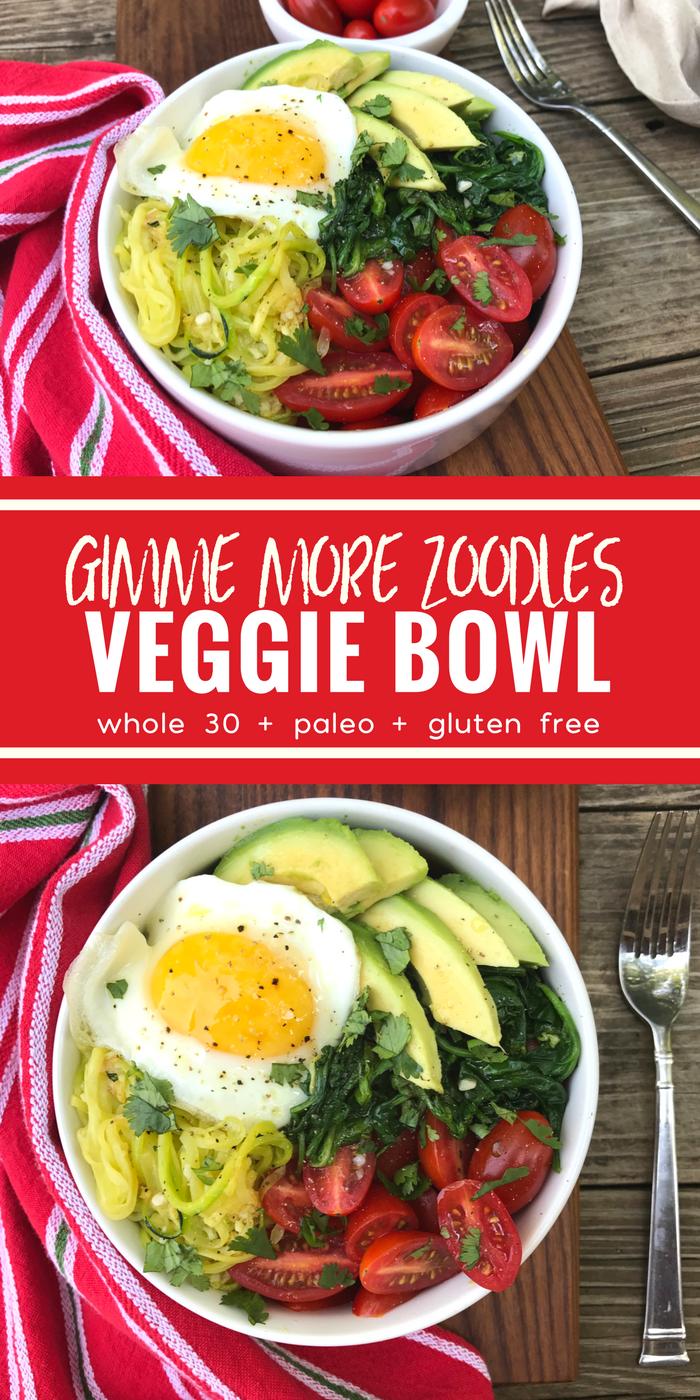 Gimme More Zoodles Veggie Bowl by The Whole Cook