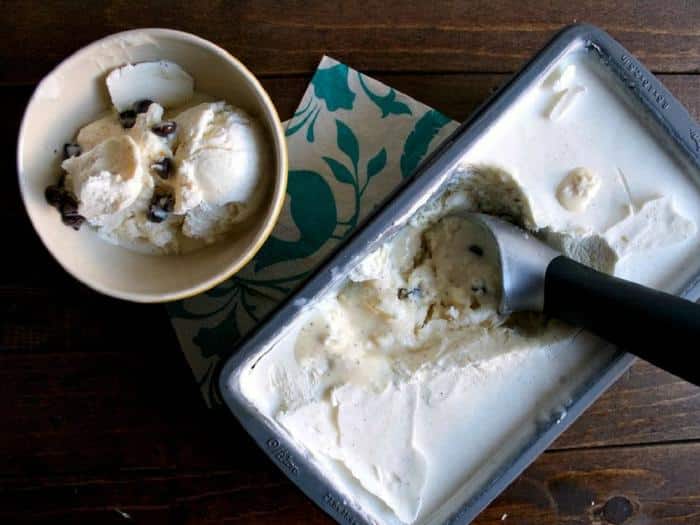 Orange Cardamom Chocolate No Churn Ice Cream by Chews and Brews