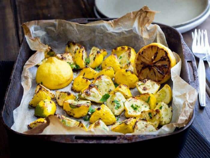 Roasted Summer Squash with Thyme and Charred Lemon by Sprinkles & Sprouts